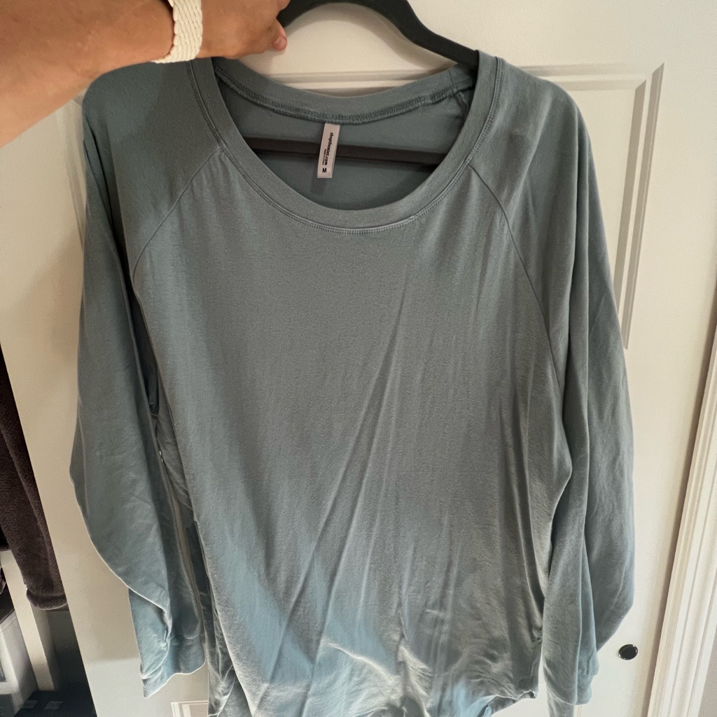 Mint Green Oversized Long Sleeve Top